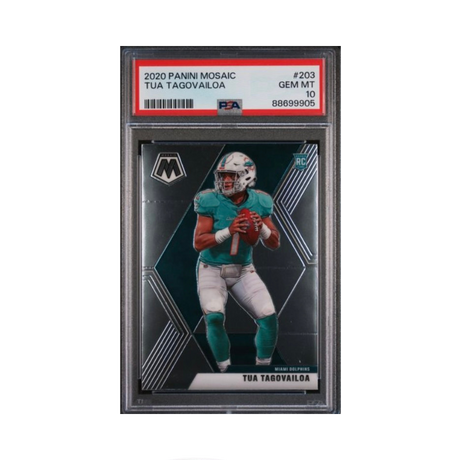 Tua Tagovailoa PSA 10 2020 Panini Mosaic Rookie RC #203