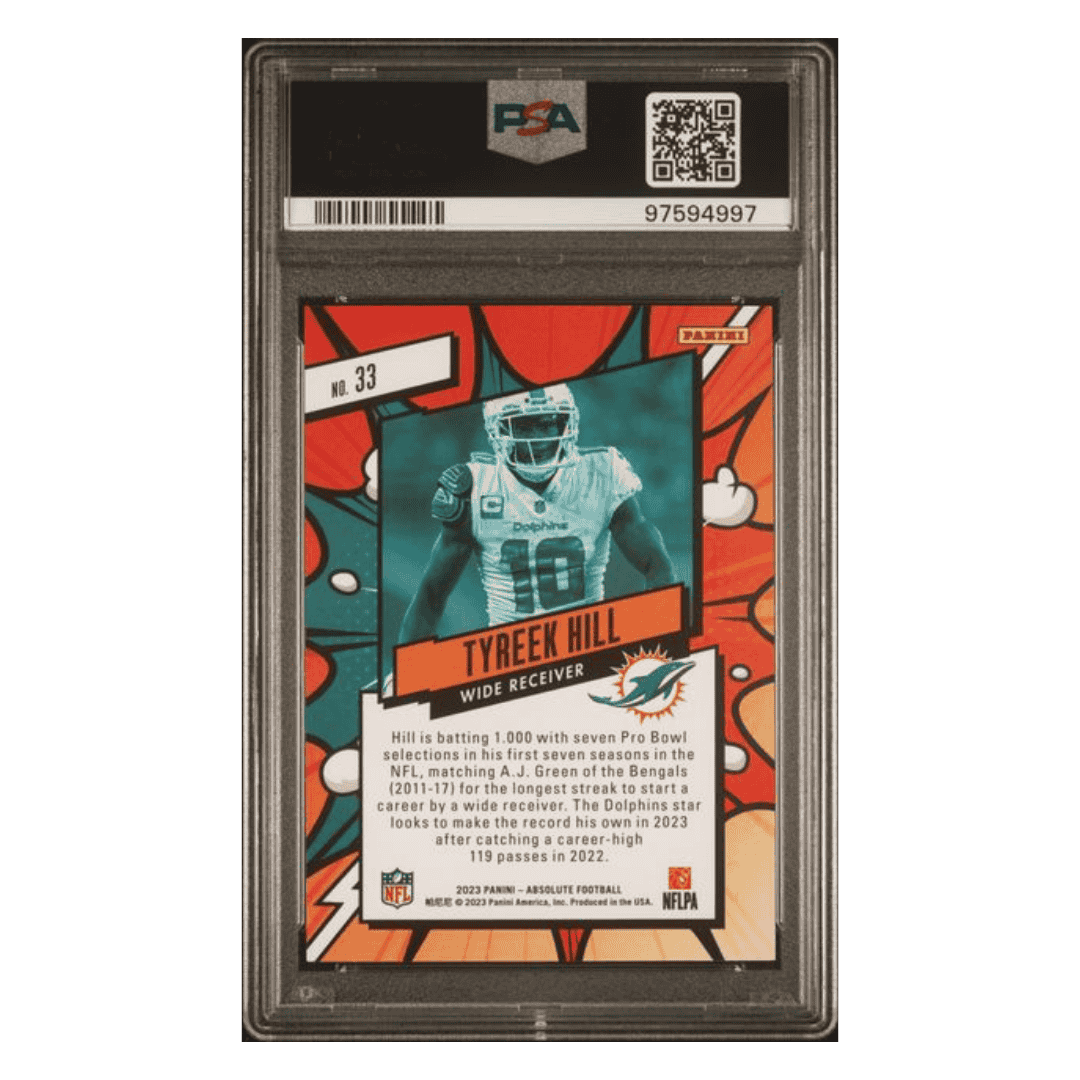 Tyreek Hill PSA 9 2023 Panini Absolute Explosive Card #33