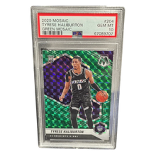 Tyrese Haliburton PSA 10 2020 Panini Mosaic Green Card #204