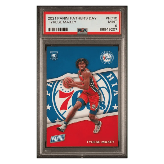 Tyrese Maxey PSA 9 2021 Panini Fathers Day Rookie RC Card #RC10