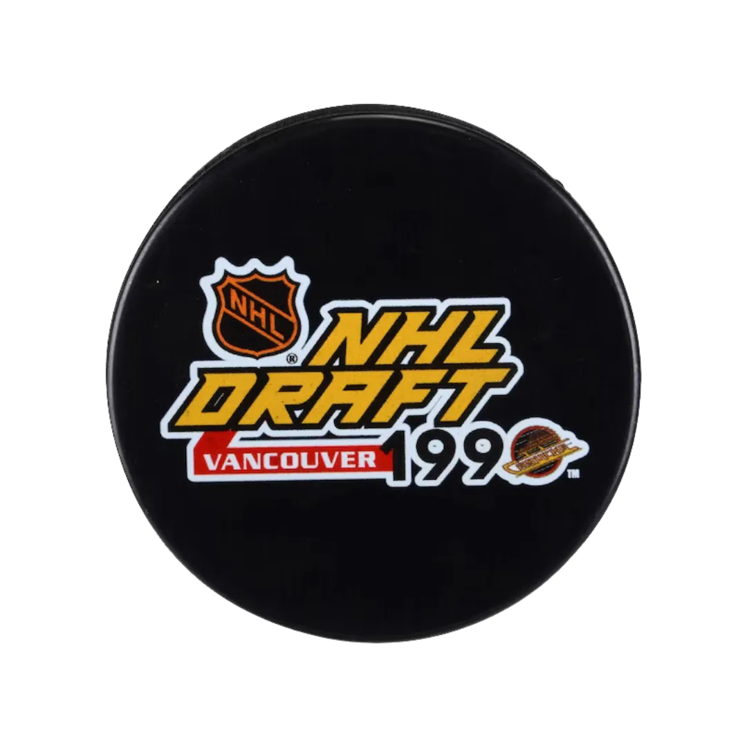 Unsigned 1990 NHL Draft Logo Hockey Puck