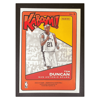 Tim Duncan 2023 Panini Crown Royale Kaboom! Card #1