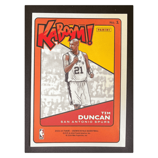 Tim Duncan 2023 Panini Crown Royale Kaboom! Card #1