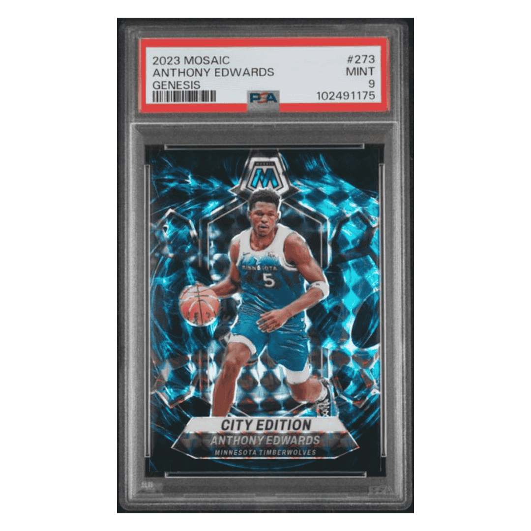 Anthony Edwards PSA 9 2023 Panini Mosaic Genesis Case Hit Card #273