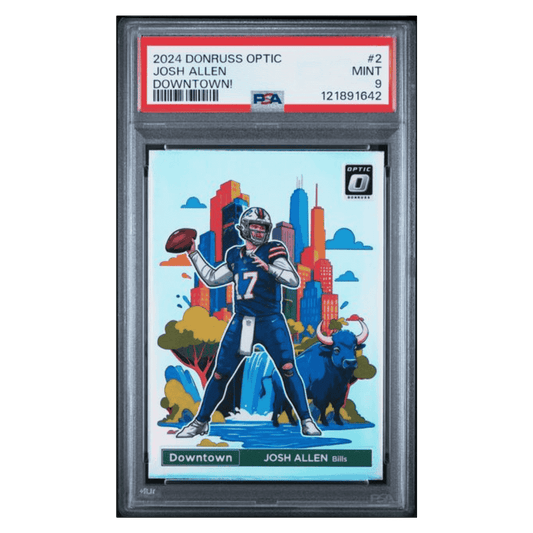Josh Allen PSA 9 2024 Panini Donruss Optic Downtown! Card #2