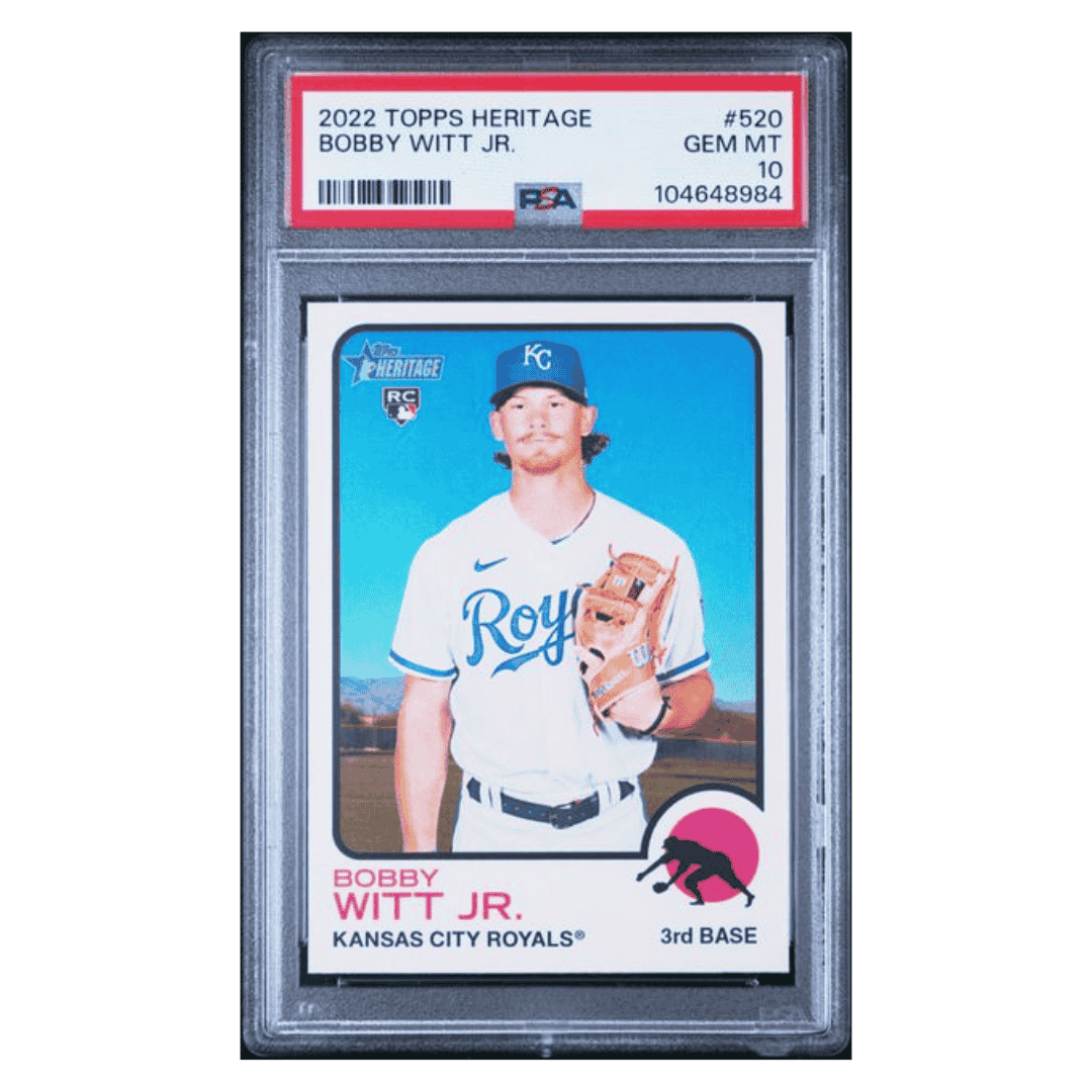 Bobby Witt Jr PSA 10 2022 Topps Heritage Rookie RC Card #520