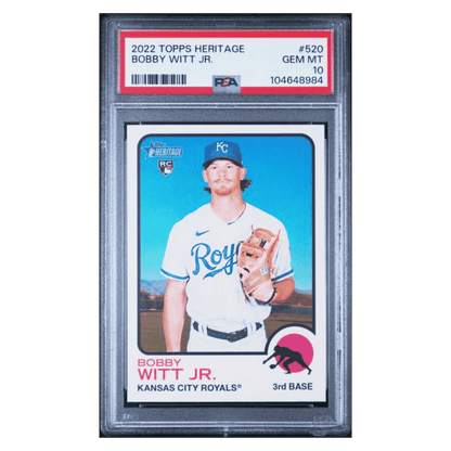 Bobby Witt Jr PSA 10 2022 Topps Heritage Rookie RC Card #520