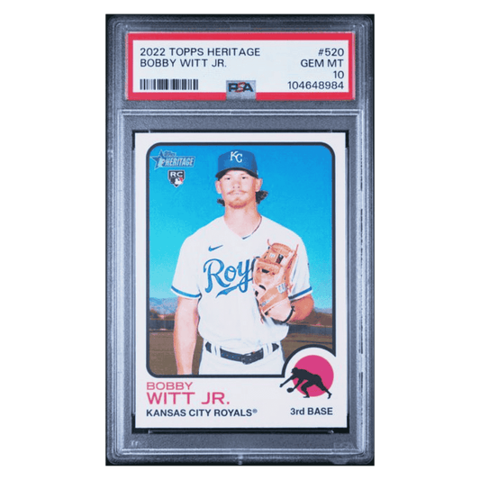 Bobby Witt Jr PSA 10 2022 Topps Heritage Rookie RC Card #520