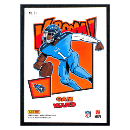 Cam Ward 2025 Panini Absolute Rookie RC Card #31