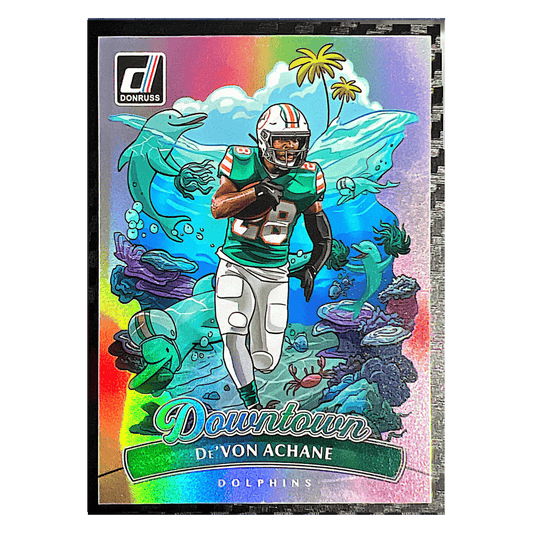 De'Von Achane 2025 Panini Donruss Downtown Card #10