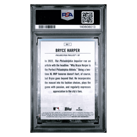 Bryce Harper PSA 9 2023 Topps Home Field Advantage Case Hit Card #HA7