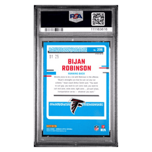 Bijan Robinson PSA 10 2023 Panini Donruss Optic Black Pandora Rated Rookie #1/ 25 Card #206