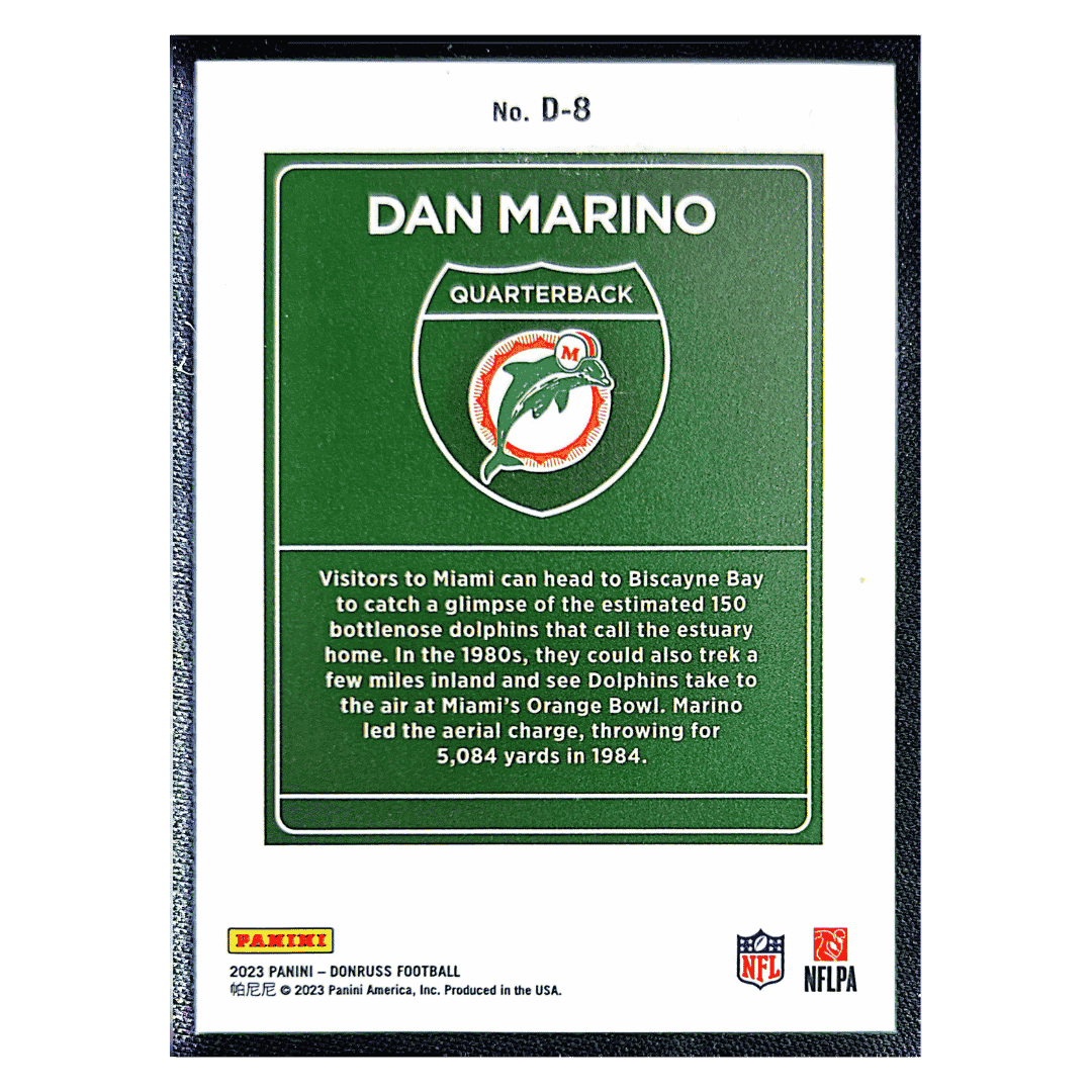 Dan Marino 2023 Panini Donruss Downtown Card #D-8