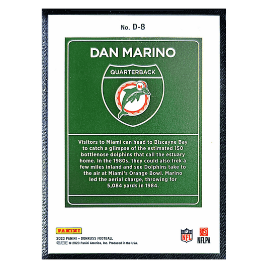 Dan Marino 2023 Panini Donruss Downtown Card #D-8