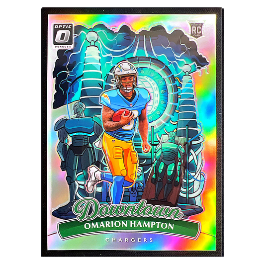 Omarion Hampton 2025 Panini Donruss Optic Downtown Rookie RC Card #16