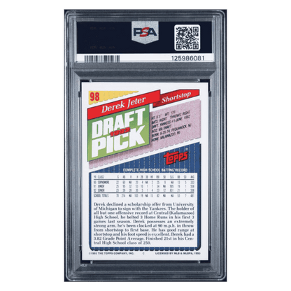 Derek Jeter PSA 8 1993 Topps Card #98