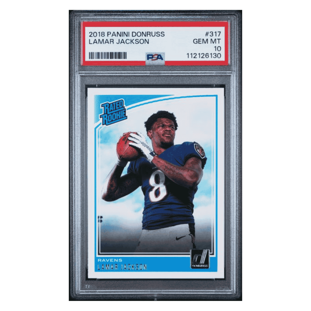 Lamar Jackson PSA 10 2018 Panini Donruss Rated Rookie Card #317