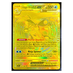 Mega Greninja ex Pokemon Chaos Rising Gold Hyper Rare Full Art Holo Card #122/086
