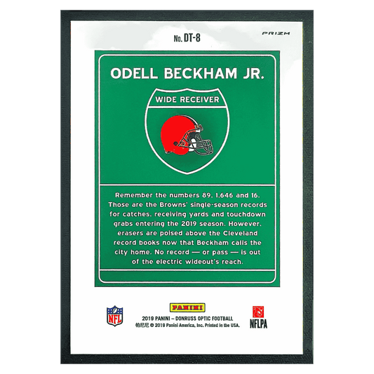 Odell Beckham Jr 2019 Panini Donruss Optic Downtown Card #DT8