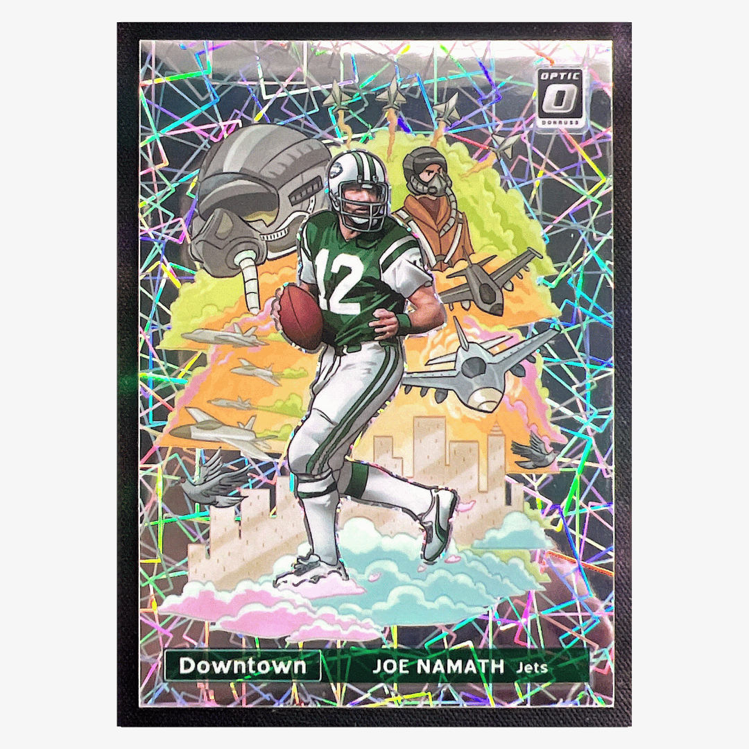 Joe Namath 2021 Panini Donruss Optic Downtown Card #DT4