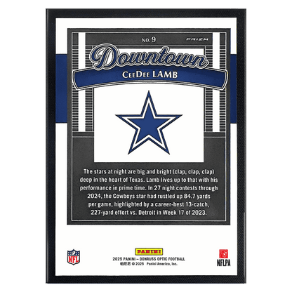 CeeDee Lamb 2025 Panini Donruss Optic Downtown Card #9