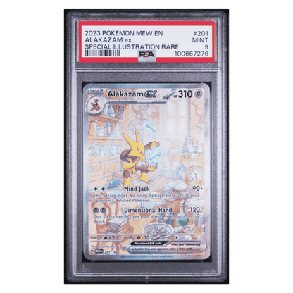 Alakazam ex PSA 9 2023 Pokemon Mew Special Illustration Rare Card #201