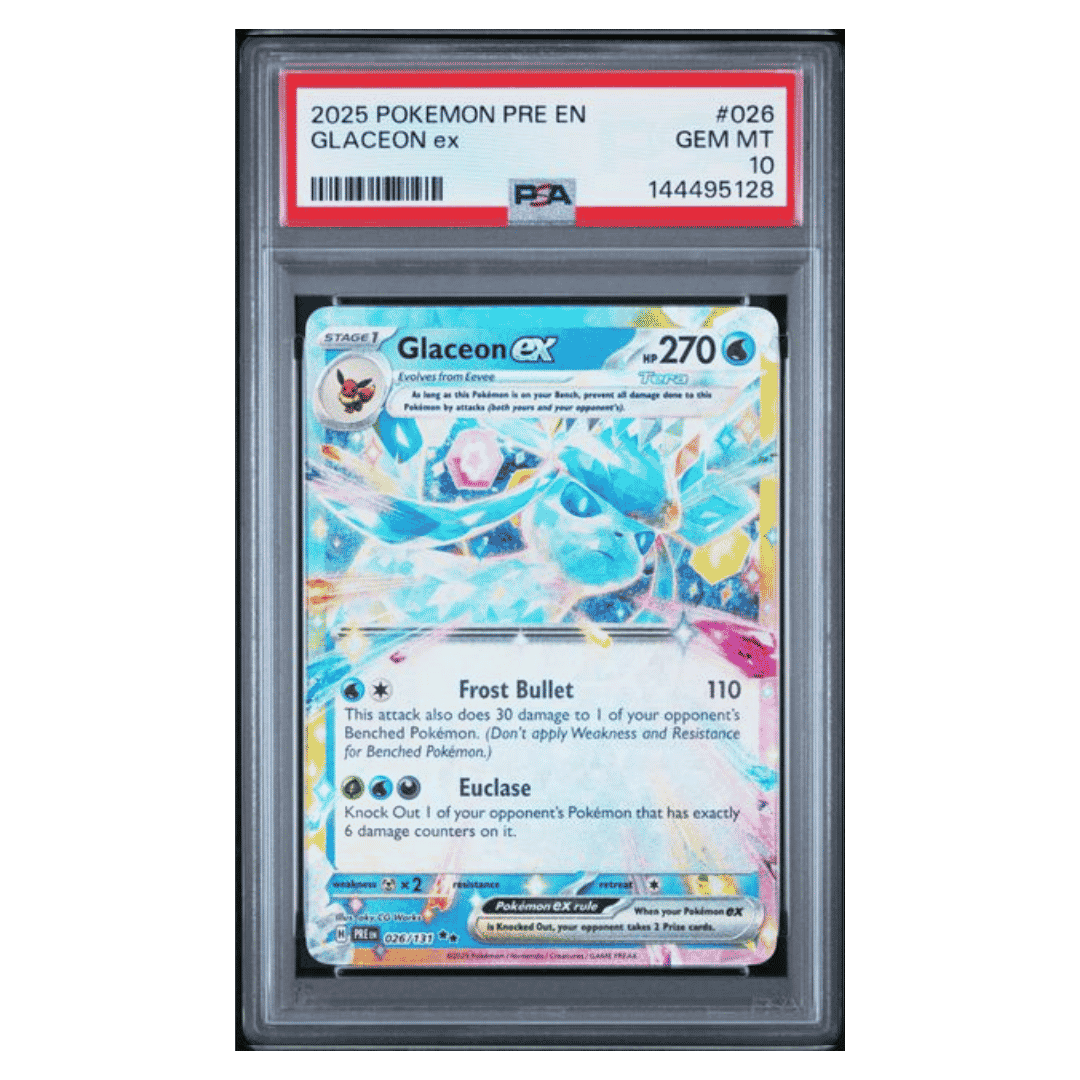 Glaceon ex PSA 10 2025 Pokemon Prismatic Evolutions Card #026