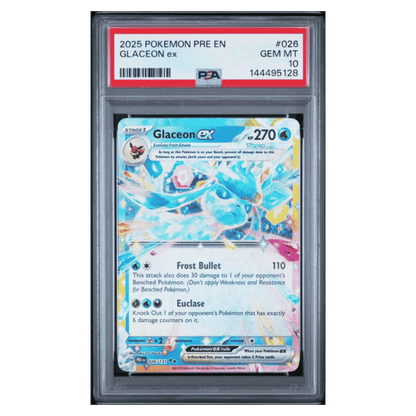 Glaceon ex PSA 10 2025 Pokemon Prismatic Evolutions Card #026