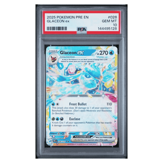 Glaceon ex PSA 10 2025 Pokemon Prismatic Evolutions Card #026