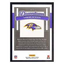 Lamar Jackson 2025 Panini Donruss Downtown Card #1