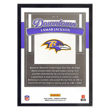 Lamar Jackson 2025 Panini Donruss Downtown Card #1