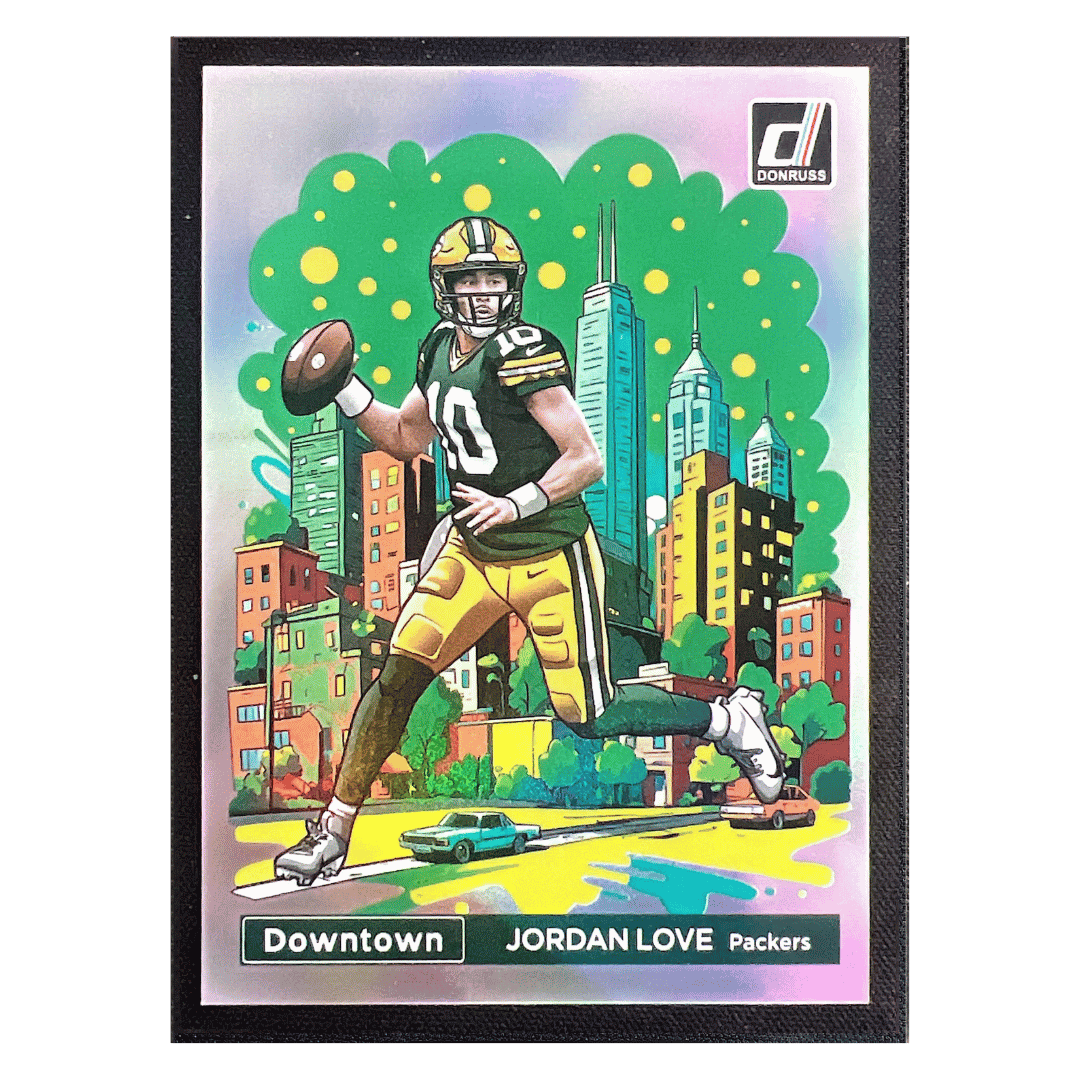 Jordan Love 2024 Panini Donruss Downtown Card #5