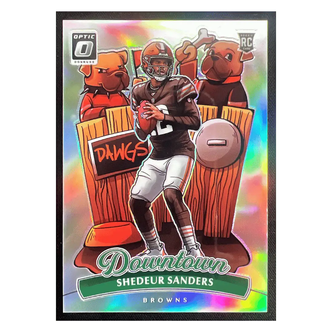 Shedeur Sanders 2025 Panini Donruss Optic Downtown Rookie RC Card #17