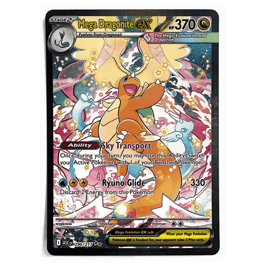 Mega Dragonite ex Pokemon Ascended Heroes Special Illustration Rare Holofoil Card #290/217