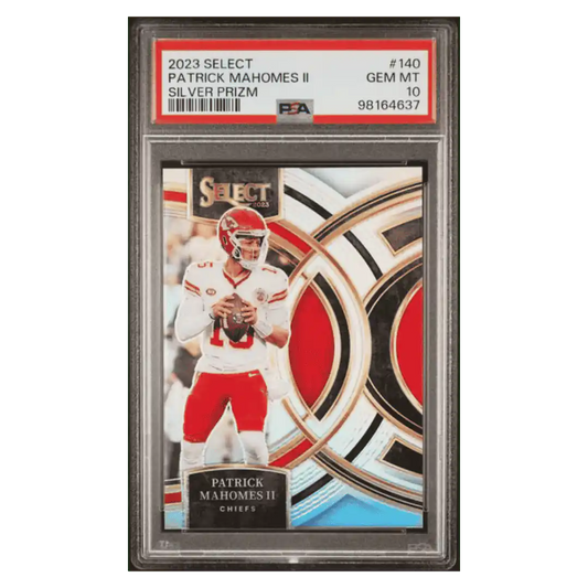 Patrick Mahomes PSA 10 2023 Panini Select Silver Prizm Card #140