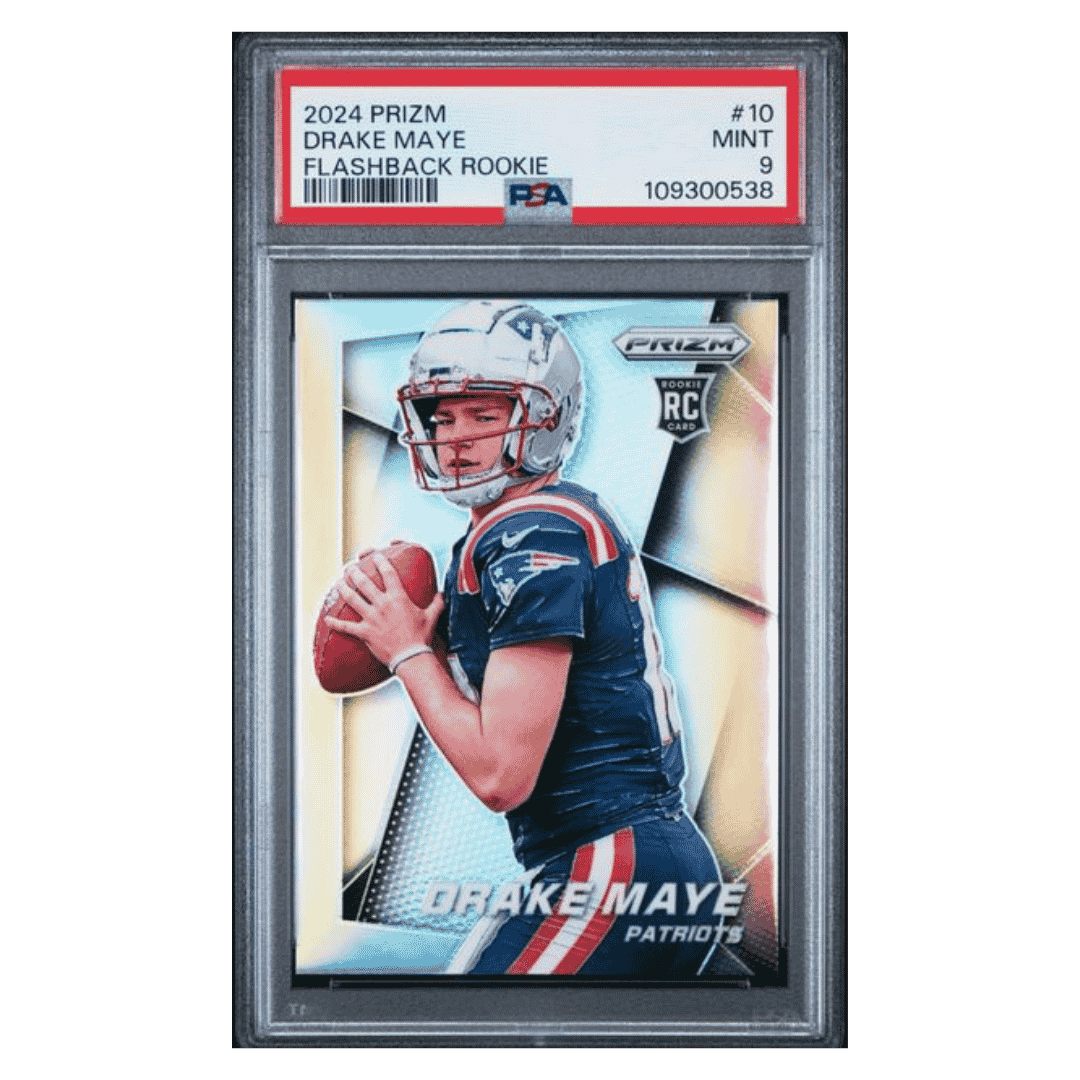 Drake Maye PSA 9 2024 Panini Prizm Flashback Rookie RC Card #10