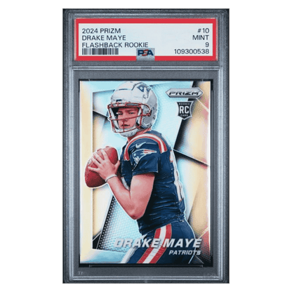 Drake Maye PSA 9 2024 Panini Prizm Flashback Rookie RC Card #10