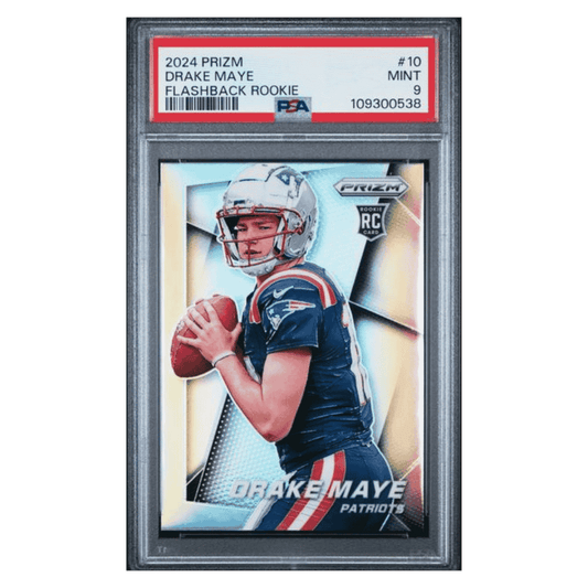Drake Maye PSA 9 2024 Panini Prizm Flashback Rookie RC Card #10