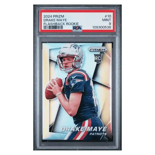 Drake Maye PSA 9 2024 Panini Prizm Flashback Rookie RC Card #10