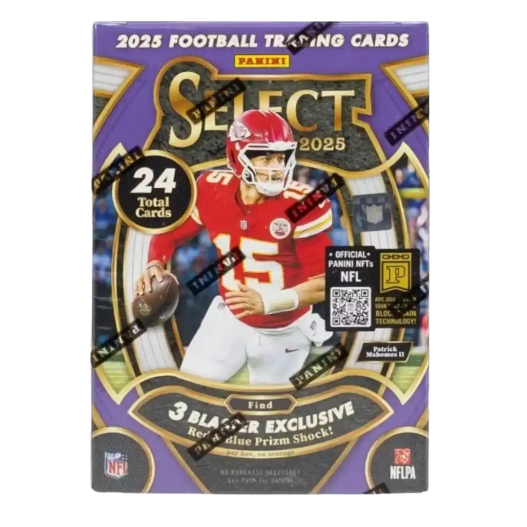 2025 Panini Select Football Blaster Box - Red & Blue Prizms