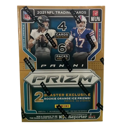 2021 Panini Prizm NFL Football - Blaster Box (Orange Ice Prizms)