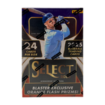 
2025 Panini Select Baseball - Blaster Box (Orange Flash Prizm) — Front