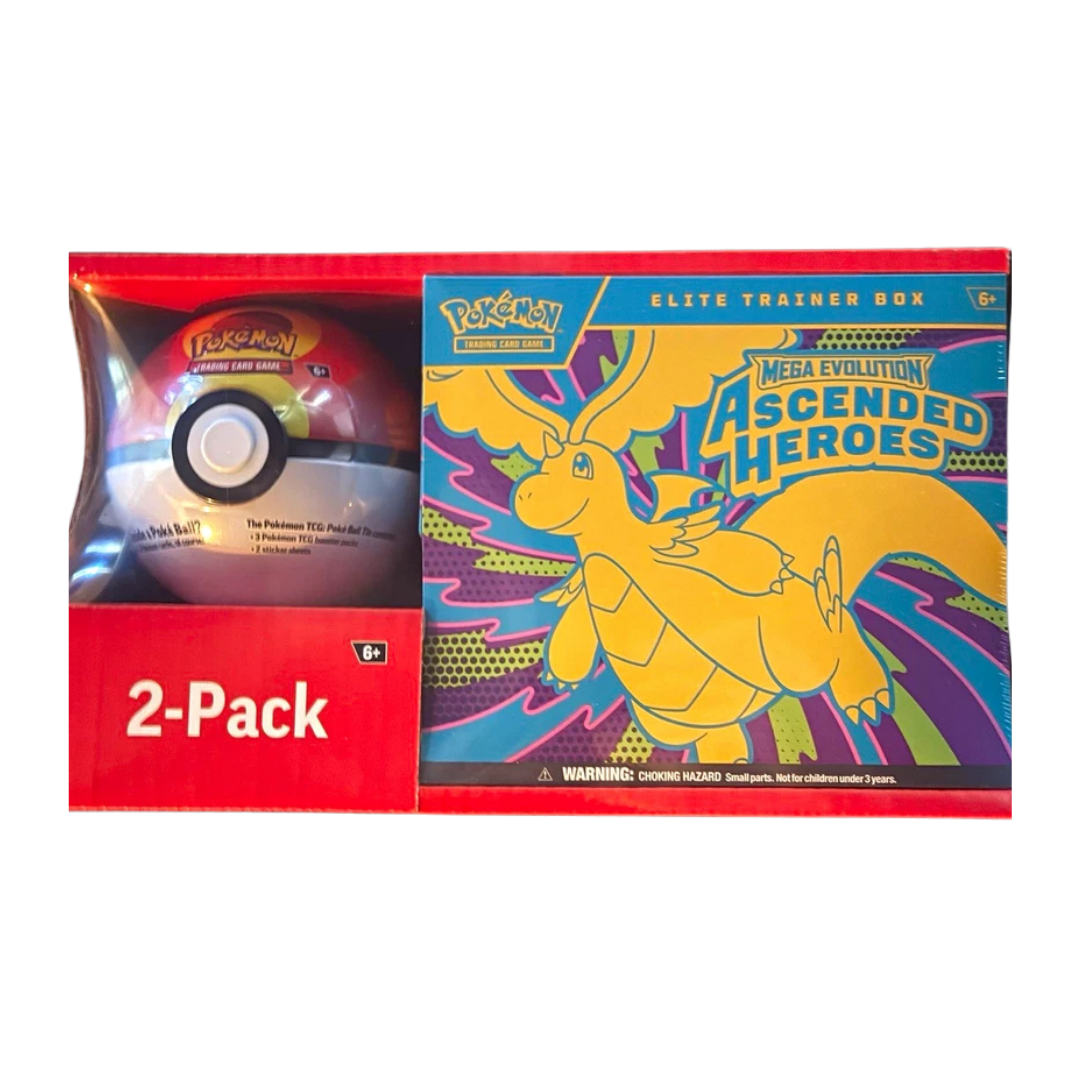 Pokemon TCG: Mega Evolution Ascended Heroes - Elite Trainer Box (ETB) & Pokeball Bundle - Sam's Club