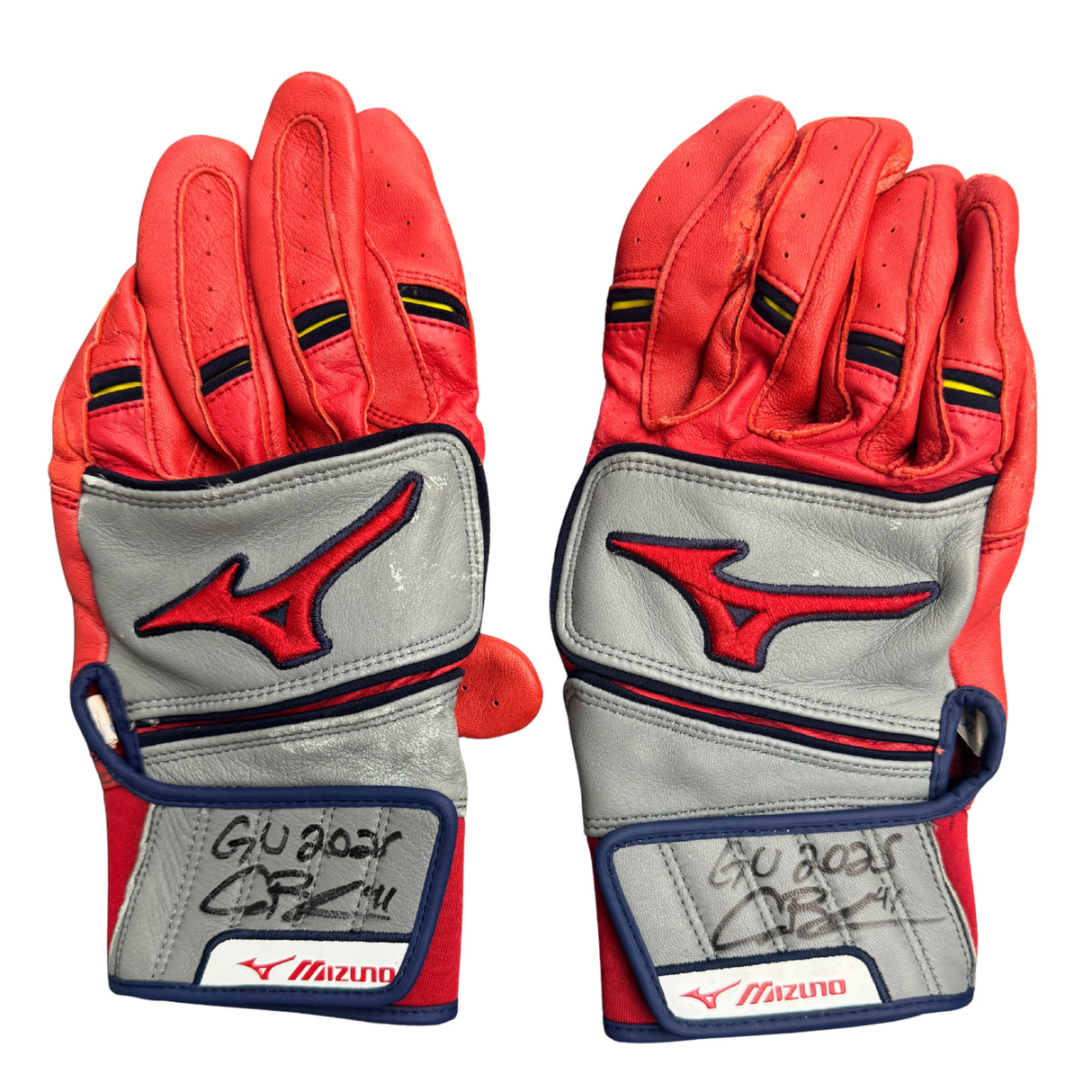 Alec Burleson St Louis Cardinals Autographed 2025 Game Used Red Batting Gloves w/ Inscription - JSA COA