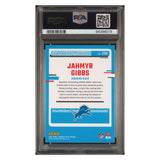 Jahmyr Gibbs PSA 9 2023 Panini Donruss Optic Blue Glitter Rated Rookie Card #236