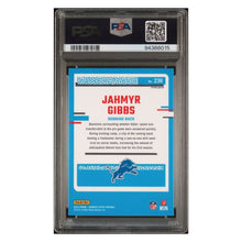 Jahmyr Gibbs PSA 9 2023 Panini Donruss Optic Blue Glitter Rated Rookie Card #236