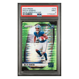 Malik Nabers PSA 9 2024 Panini Prizm Neon Green Pulsar Rookie RC Card #370