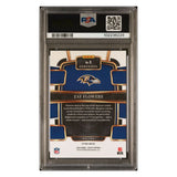 Zay Flowers PSA 10 2023 Panini Select Orange Prizm Rookie RC #d/ 49 Card #8