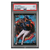 Junior Caminero PSA 9 2024 Topps Finest Sky Blue Refractor Rookie RC #d/ 150 Card #203