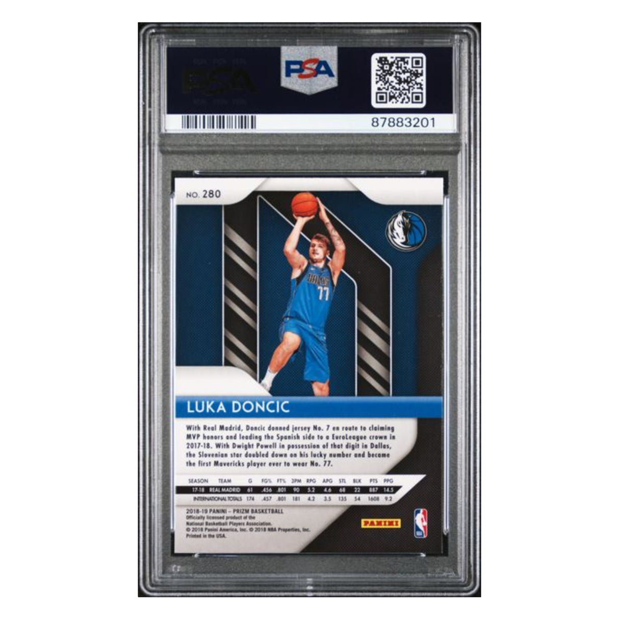Luka Doncic PSA 9 2018 Panini Prizm Rookie RC Card #280
